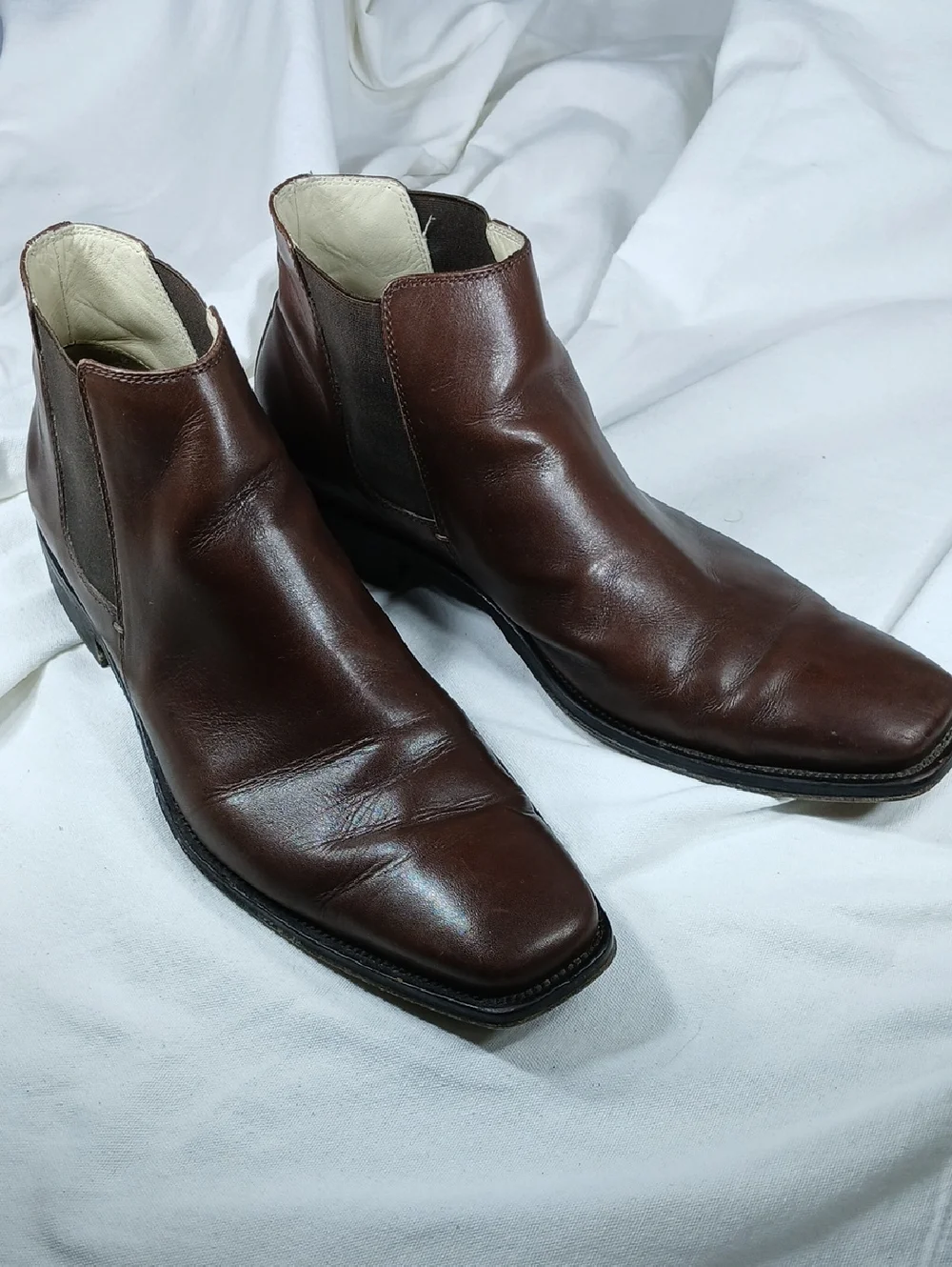 Kenneth Cole New York Men's Brown Leather Chelsea Boots